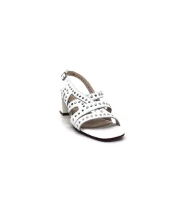 Ivoire0334 Ivoire F1844 Sardegna Cuir Blanc*Femme Sandales