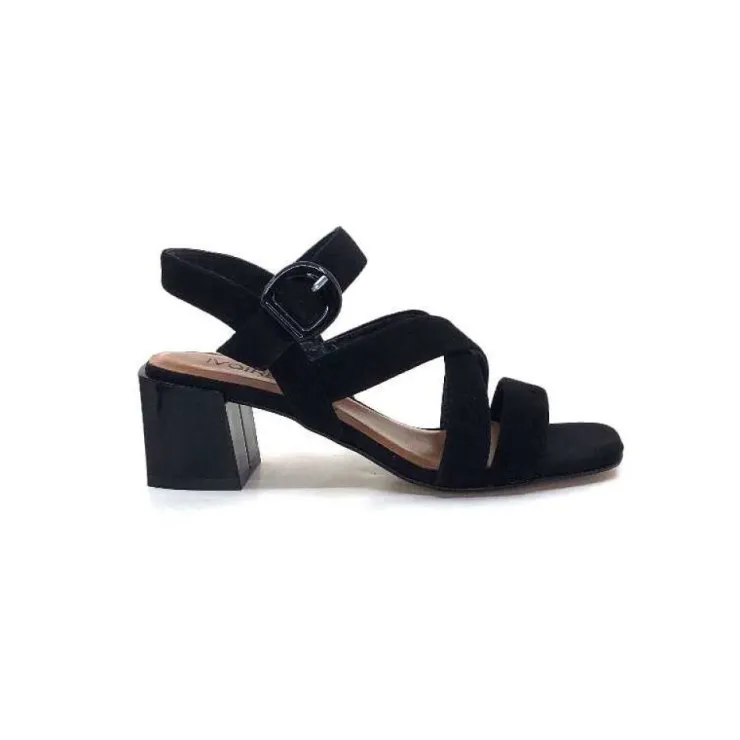 Ivoire0334 Ivoire F2063 Sardegna Daim Noir*Femme Sandales