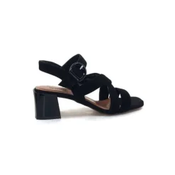 Ivoire0334 Ivoire F2063 Sardegna Daim Noir*Femme Sandales