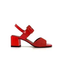 Ivoire0334 Ivoire F2191 Sardegna Daim Rouge Poid Blanc*Femme Sandales