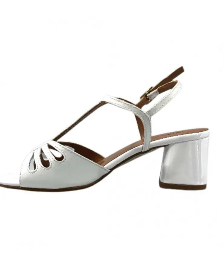 Ivoire0334 Ivoire F2295 Venezia Cuir Vernis Blanc*Femme Sandales