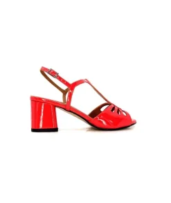 Ivoire0334 Ivoire F2295 Venezia Cuir Vernis Rouge*Femme Sandales