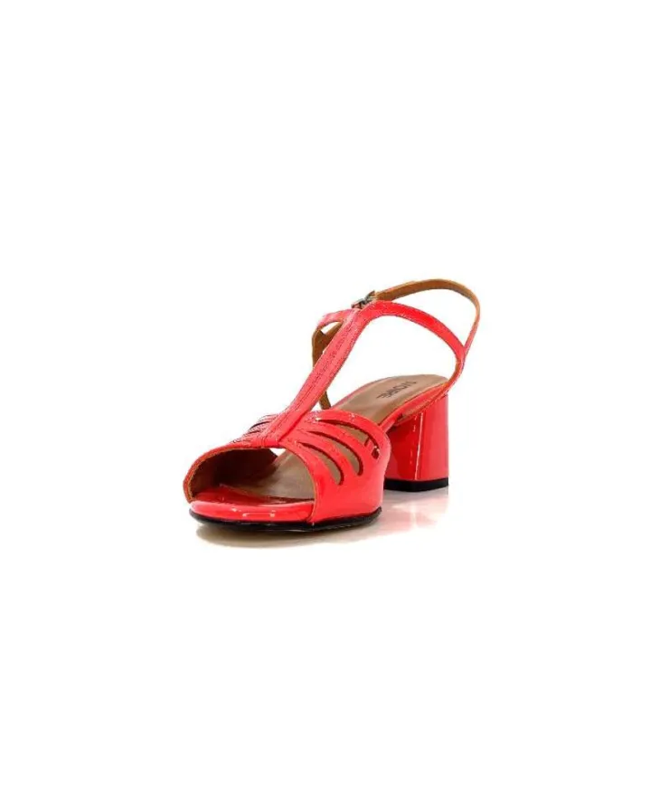 Ivoire0334 Ivoire F2295 Venezia Cuir Vernis Rouge*Femme Sandales