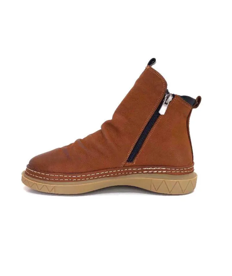 355-ivoire Ivoire 32Fe12 Cuir Vintage Marron*Femme Bottines