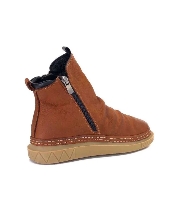 355-ivoire Ivoire 32Fe12 Cuir Vintage Marron*Femme Bottines