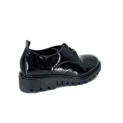 Ivoire0130a Ivoire 3G4835 Cuir Vernis Noir*Femme Lacets