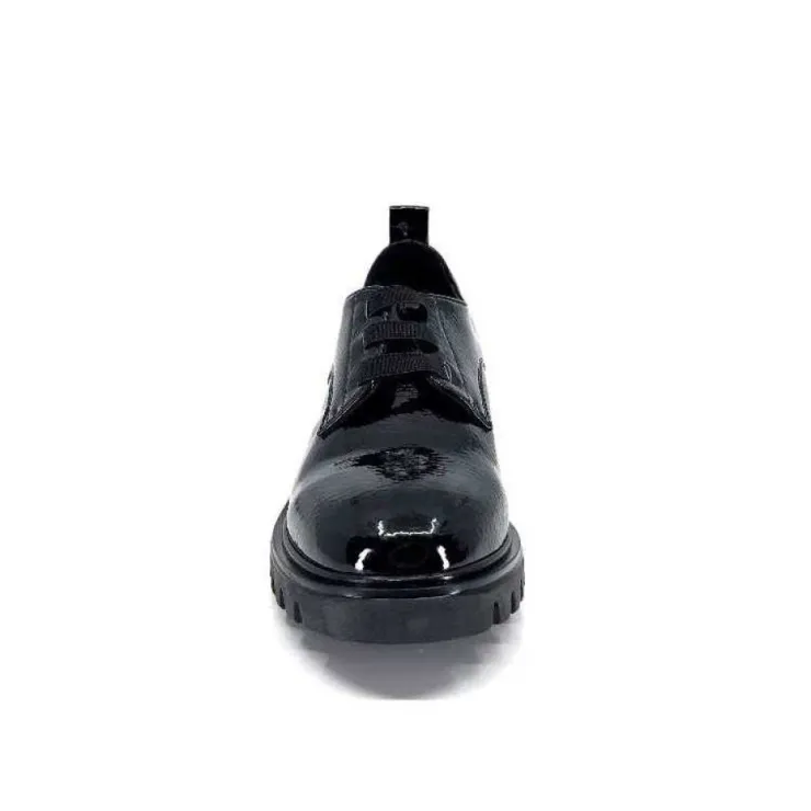 Ivoire0130a Ivoire 3G4835 Cuir Vernis Noir*Femme Lacets