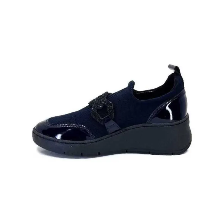 Ivoire0130a Ivoire 8G4887 Iv Textile Bleu*Femme Baskets