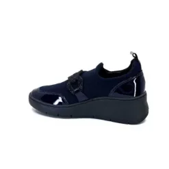Ivoire0130a Ivoire 8G4887 Iv Textile Bleu*Femme Baskets