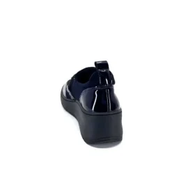 Ivoire0130a Ivoire 8G4887 Iv Textile Bleu*Femme Baskets