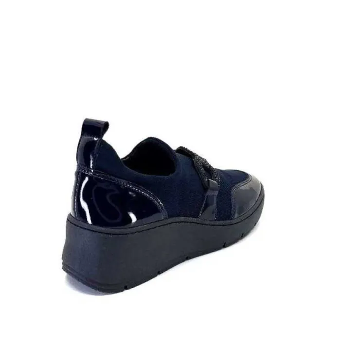 Ivoire0130a Ivoire 8G4887 Iv Textile Bleu*Femme Baskets