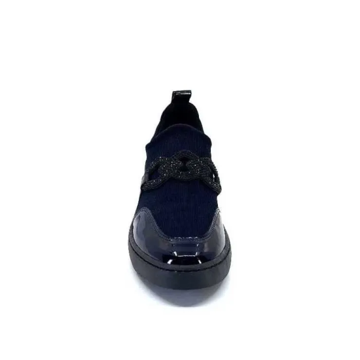 Ivoire0130a Ivoire 8G4887 Iv Textile Bleu*Femme Baskets