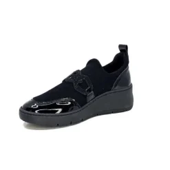 Ivoire0130a Ivoire 8G4887 Textile Noir*Femme Baskets