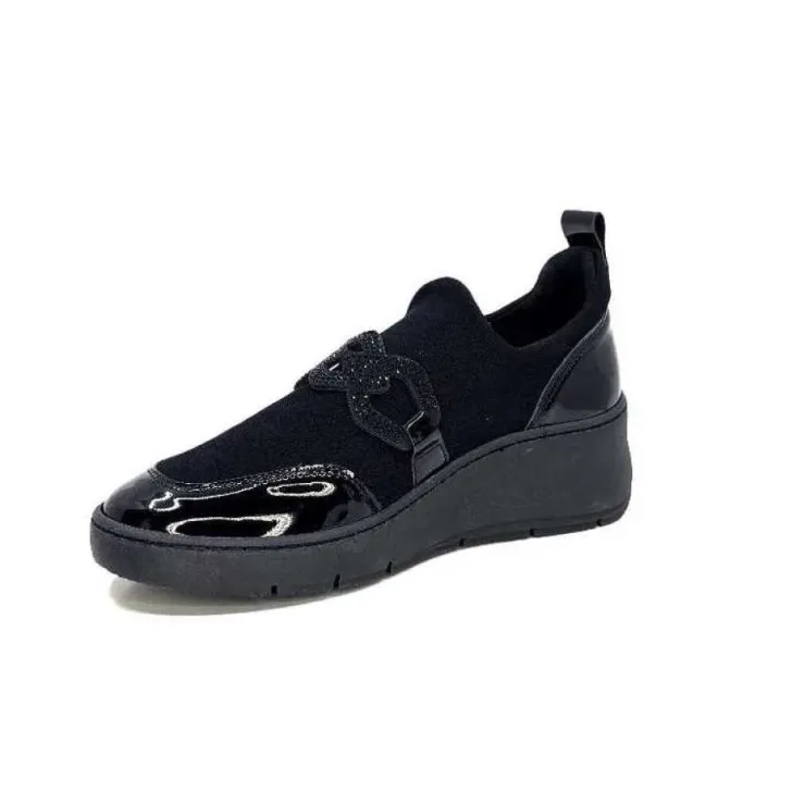 Ivoire0130a Ivoire 8G4887 Textile Noir*Femme Baskets