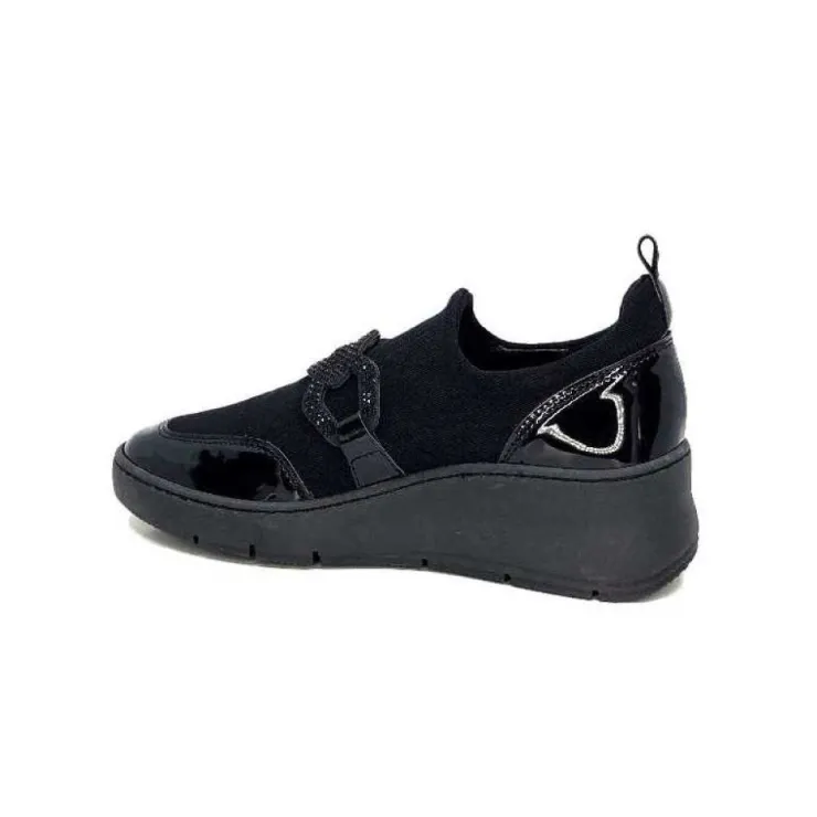 Ivoire0130a Ivoire 8G4887 Textile Noir*Femme Baskets