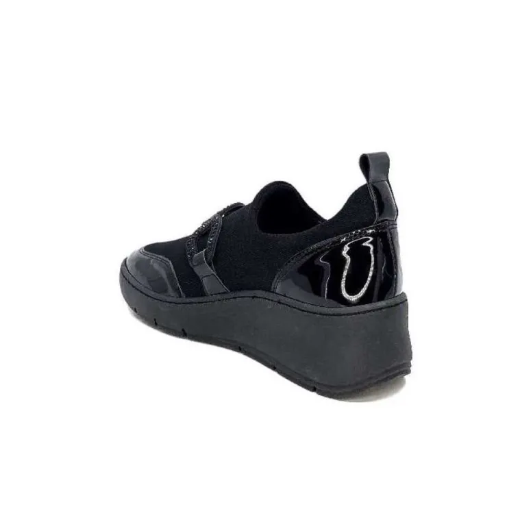 Ivoire0130a Ivoire 8G4887 Textile Noir*Femme Baskets