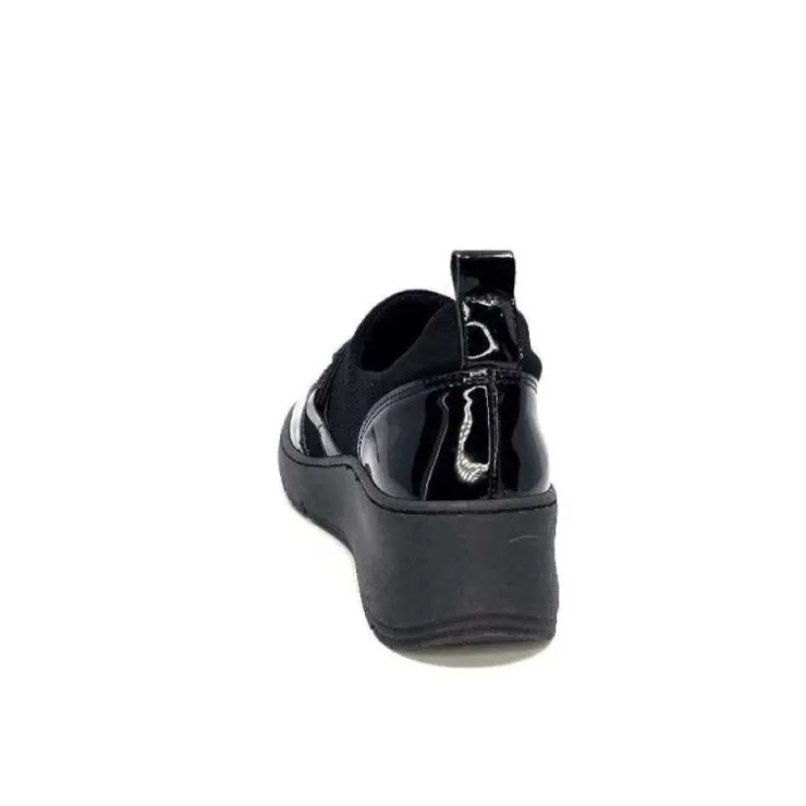 Ivoire0130a Ivoire 8G4887 Textile Noir*Femme Baskets