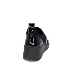 Ivoire0130a Ivoire 8G4887 Textile Noir*Femme Baskets