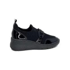 Ivoire0130a Ivoire 8G4887 Textile Noir*Femme Baskets
