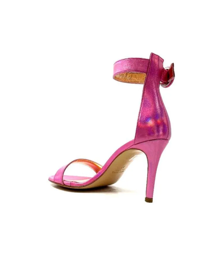 eclair paris Ivoire Gian V2 Cuir Metal Rose*Femme Sandales