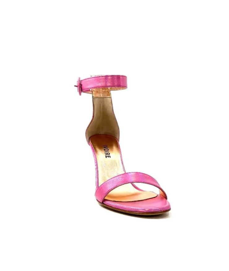 eclair paris Ivoire Gian V2 Cuir Metal Rose*Femme Sandales