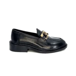 Ivoire0460a Ivoire Jeissan 1 Cuir Noir*Femme Mocassins
