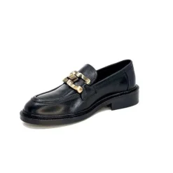 Ivoire0460a Ivoire Jeissan 1 Cuir Noir*Femme Mocassins
