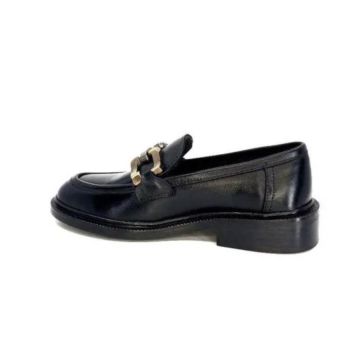 Ivoire0460a Ivoire Jeissan 1 Cuir Noir*Femme Mocassins