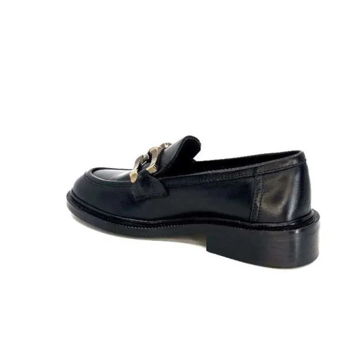 Ivoire0460a Ivoire Jeissan 1 Cuir Noir*Femme Mocassins
