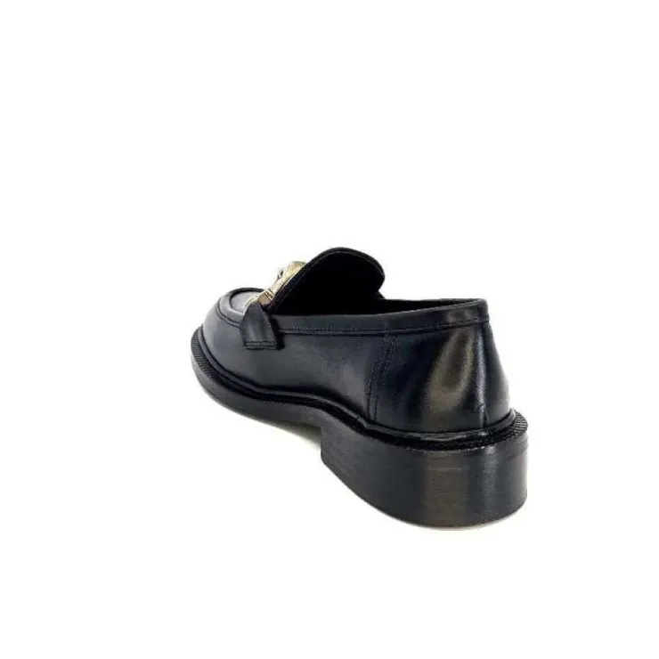 Ivoire0460a Ivoire Jeissan 1 Cuir Noir*Femme Mocassins