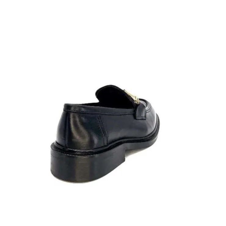 Ivoire0460a Ivoire Jeissan 1 Cuir Noir*Femme Mocassins