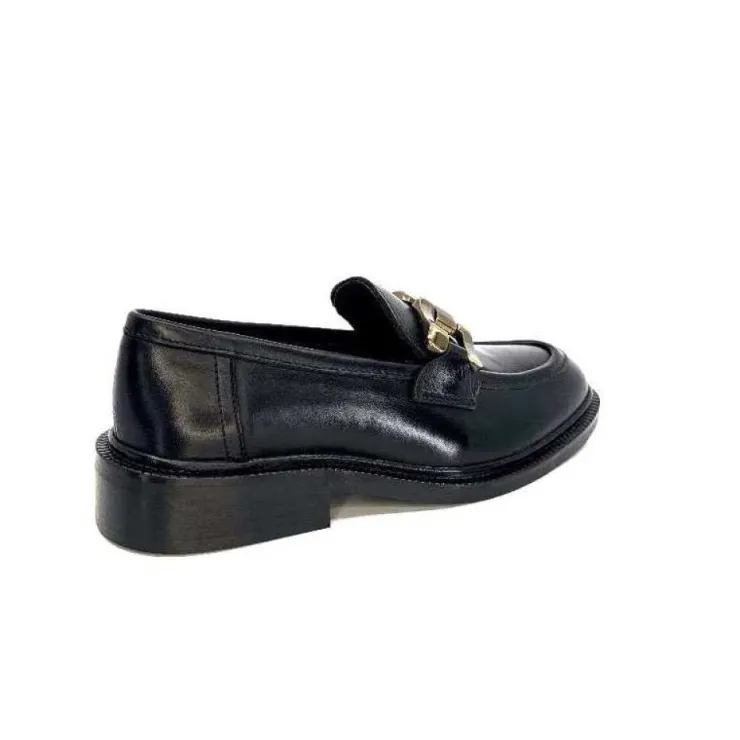 Ivoire0460a Ivoire Jeissan 1 Cuir Noir*Femme Mocassins