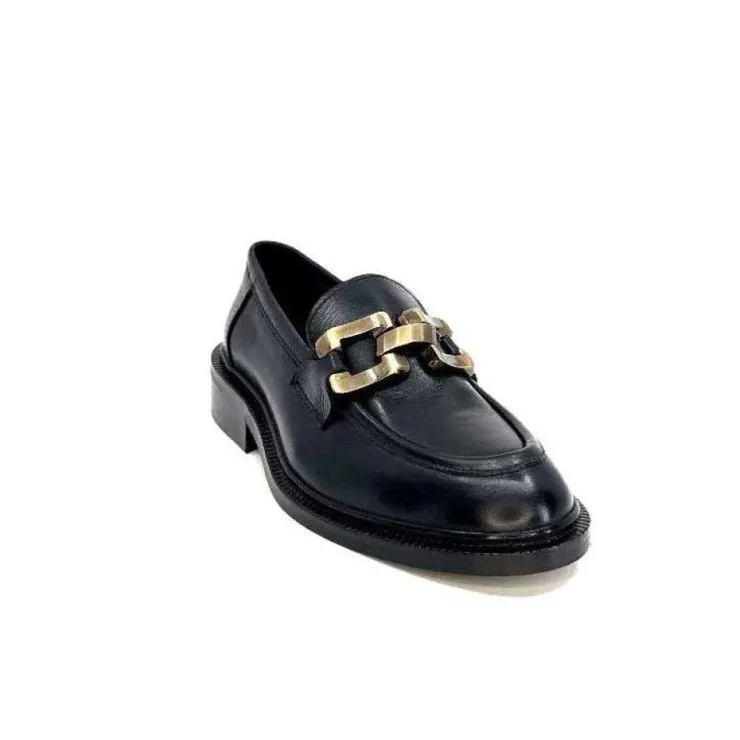Ivoire0460a Ivoire Jeissan 1 Cuir Noir*Femme Mocassins