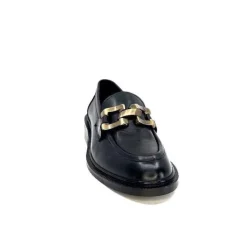 Ivoire0460a Ivoire Jeissan 1 Cuir Noir*Femme Mocassins