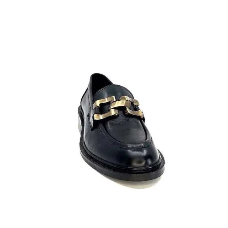 Ivoire0460a Ivoire Jeissan 1 Cuir Noir*Femme Mocassins