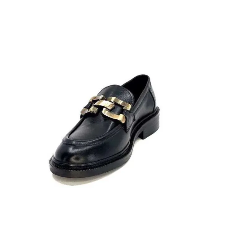 Ivoire0460a Ivoire Jeissan 1 Cuir Noir*Femme Mocassins