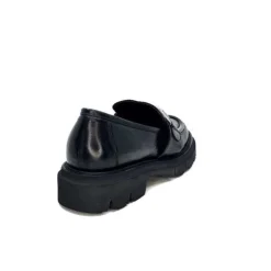Ivoire0347b Ivoire K187 Cuir Noir*Femme Mocassins