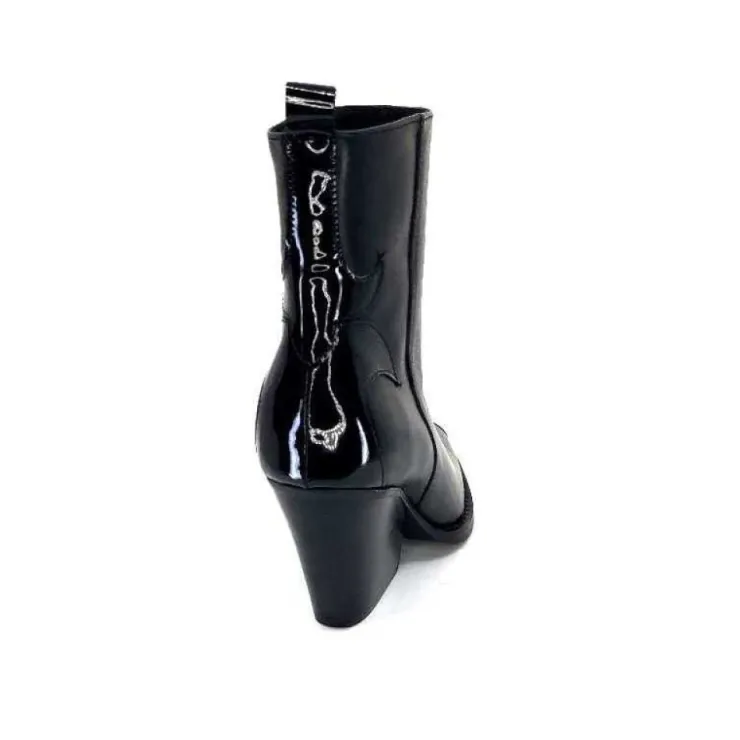 take a walk Ivoire L39620 Cuir Noir*Femme Santiags