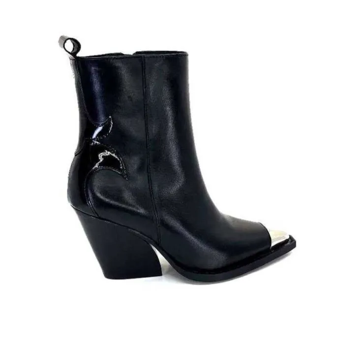 take a walk Ivoire L39620 Cuir Noir*Femme Santiags