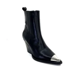 take a walk Ivoire L39620 Cuir Noir*Femme Santiags