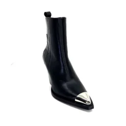 take a walk Ivoire L39620 Cuir Noir*Femme Santiags