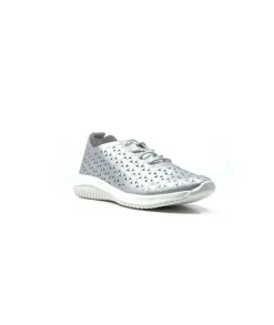 Ivoire0036a Ivoire Liberte Cuir Argent*Femme Baskets