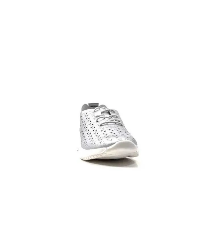 Ivoire0036a Ivoire Liberte Cuir Argent*Femme Baskets