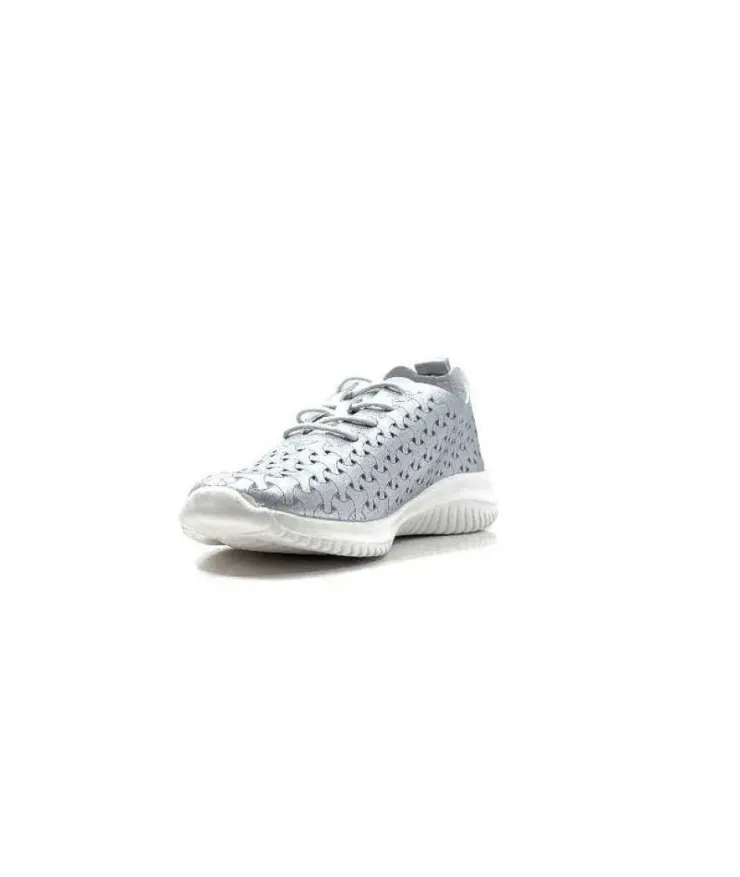 Ivoire0036a Ivoire Liberte Cuir Argent*Femme Baskets