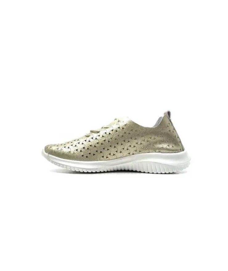 Ivoire0036a Ivoire Liberte Cuir Or*Femme Baskets