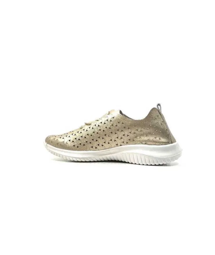 Ivoire0036a Ivoire Liberte Cuir Or*Femme Baskets