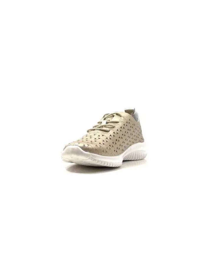Ivoire0036a Ivoire Liberte Cuir Or*Femme Baskets