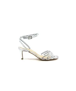 Ivoire0049 Ivoire Linda Cuir Metal Argent*Femme Escarpins