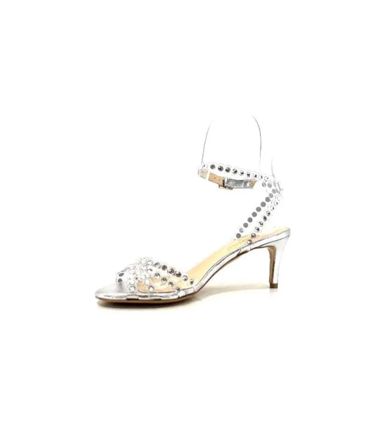 Ivoire0049 Ivoire Linda Cuir Metal Argent*Femme Escarpins