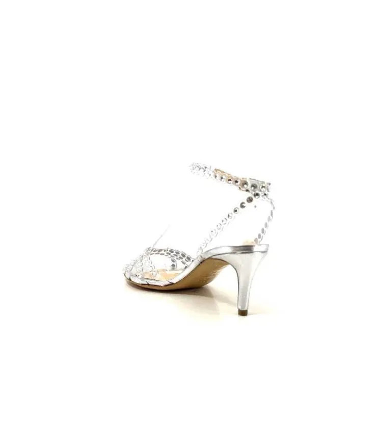 Ivoire0049 Ivoire Linda Cuir Metal Argent*Femme Escarpins